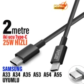 Uzun 2 Metre Type C Şarj Kablosu 200cm USB Type C thumbnail 4