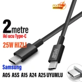 Uzun 2 Metre Type C Şarj Kablosu 200cm USB Type C thumbnail 5