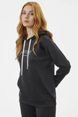 Kanguru Cepli Kapüşonlu Sweatshirt - Siyah thumbnail 3