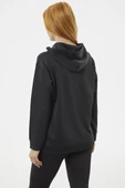 Kanguru Cepli Kapüşonlu Sweatshirt - Siyah thumbnail 6