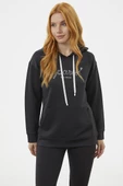 Kanguru Cepli Kapüşonlu Sweatshirt - Siyah thumbnail 5