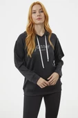 Kanguru Cepli Kapüşonlu Sweatshirt - Siyah thumbnail 2