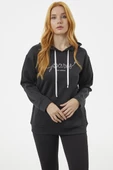 Kanguru Cepli Kapüşonlu Sweatshirt - Siyah thumbnail 1