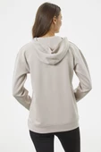 Kanguru Cepli Kapüşonlu Sweatshirt - Bej thumbnail 6