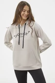 Kanguru Cepli Kapüşonlu Sweatshirt - Bej thumbnail 3