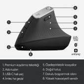Logitech MX Vertical Advanced Ergonomic Ergo Mouse thumbnail 7