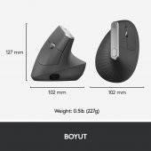 Logitech MX Vertical Advanced Ergonomic Ergo Mouse thumbnail 8