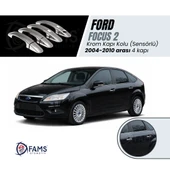 Ford Focus 2 Krom Kapı Kolu 4 Kapı 2004-2010 Paslanmaz Çelik (Sensörlü) thumbnail 1