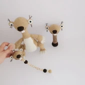 Buz Devri Sid Yeni Doğan Seti Amigurumi Organik Oyuncak thumbnail 2