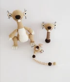 Buz Devri Sid Yeni Doğan Seti Amigurumi Organik Oyuncak thumbnail 3