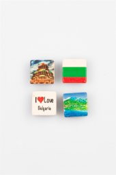 Bulgaristan Temalı Dörtlü Taş Magnet thumbnail 5