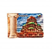 Bulgaristan Sofya Kilise Sütun Magnet thumbnail 1