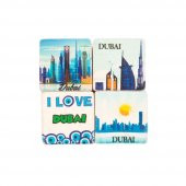 Dubai Temalı Dörtlü Taş Magnet thumbnail 1