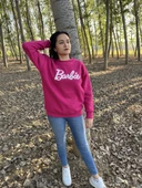 BİSİKLET YAKA BARBİE BASKILI SWEATSHİRT /KAZAK thumbnail 3