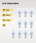 20W Torch Led Ampul Amber Işık 10 Adet thumbnail 1