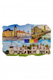 Romanya Temalı Fresco Magnet thumbnail 3