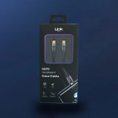 LinkTech K670 Safe Type-C - Type-C 60W 1.3m Örgü Şarj Kablosu thumbnail 5