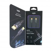 LinkTech K670 Safe Type-C - Type-C 60W 1.3m Örgü Şarj Kablosu thumbnail 6