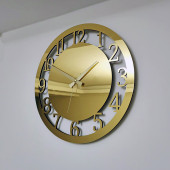 Dekoratif Gold Aynalı Duvar Saati thumbnail 2