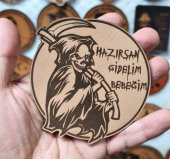 Hazırsan Gidelim Bebeğim Azrail Deri PEÇ  -Arma - Leather Patch thumbnail 2
