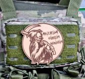 Hazırsan Gidelim Bebeğim Azrail Deri PEÇ  -Arma - Leather Patch thumbnail 3