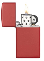 Zippo Slim Red Matte Çakmak thumbnail 3