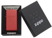 Zippo Slim Red Matte Çakmak thumbnail 5