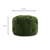 DTMHOME  Premium Yeşil Yuvarlak Bench Puf thumbnail 3
