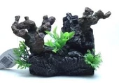 Akvaryum DEKOR AĞAÇ GÖVDESİ BİTKİLİ 23x9x15 cm thumbnail 2