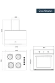KUMTEL Home Siyah Cam Ankastre Set thumbnail 5