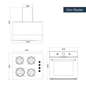 Kumtel Rustik Siyah Cam Ankastre Set thumbnail 5