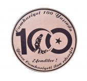 CUMHURİYETİN 100. YILI Deri PEÇ  -Arma - Leather Patch thumbnail 1