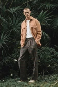Erkek Oversize Jean Gömlek Bej thumbnail 2