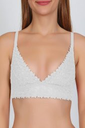 Beyaz Dantel Kapsız Bralet Sütyen thumbnail 1