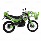 Mondial X-Treme Max 150 Wolf Design Sticker Set Yeşil thumbnail 1