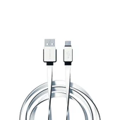 Syrox C63 Micro USB Şarj ve USB Data Kablosu Yassı 2.0A 1.2mt Beyaz thumbnail 2