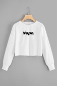 Nope. Crop Sweatshirt thumbnail 1