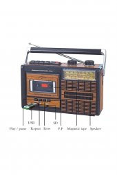 Glr Tepe Fp-319U Usb Sd Fm Radyo Kaset Çalar thumbnail 2