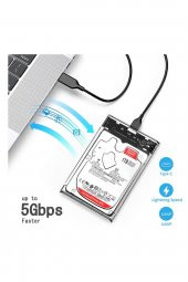 WOZLO 2.5 Inç Sata Usb 3.0 Harddisk Kutusu Şeffaf Micro Usb thumbnail 1