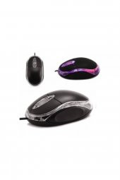 WOZLO Optik Usb Mouse Kırmızı Işıklı Mini Usb Maus thumbnail 1