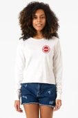 Chicago Fire Logo Ekstra Uzunkol Sweatshirt Ekru thumbnail 1