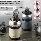 TKK Çelik Termos 1000Ml Bej thumbnail 8