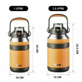 TKK Çelik Termos 1000Ml Turuncu thumbnail 3