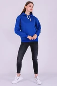 Mavi Basic Oversize Kadın Kapüşonlu Hoodie 3 iplik Sweatshirt thumbnail 3