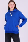 Mavi Basic Oversize Kadın Kapüşonlu Hoodie 3 iplik Sweatshirt thumbnail 1