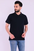 Siyah Basic Polo Yaka Erkek Tshirt thumbnail 2