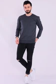 Antrasit Basic Erkek 2 iplik Sweatshirt thumbnail 4