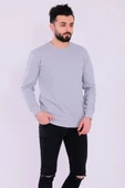Gri Basic Erkek 2 iplik Sweatshirt thumbnail 1
