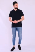 Siyah Basic Polo Yaka Erkek Tshirt thumbnail 3