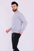 Gri Basic Erkek 2 iplik Sweatshirt thumbnail 5